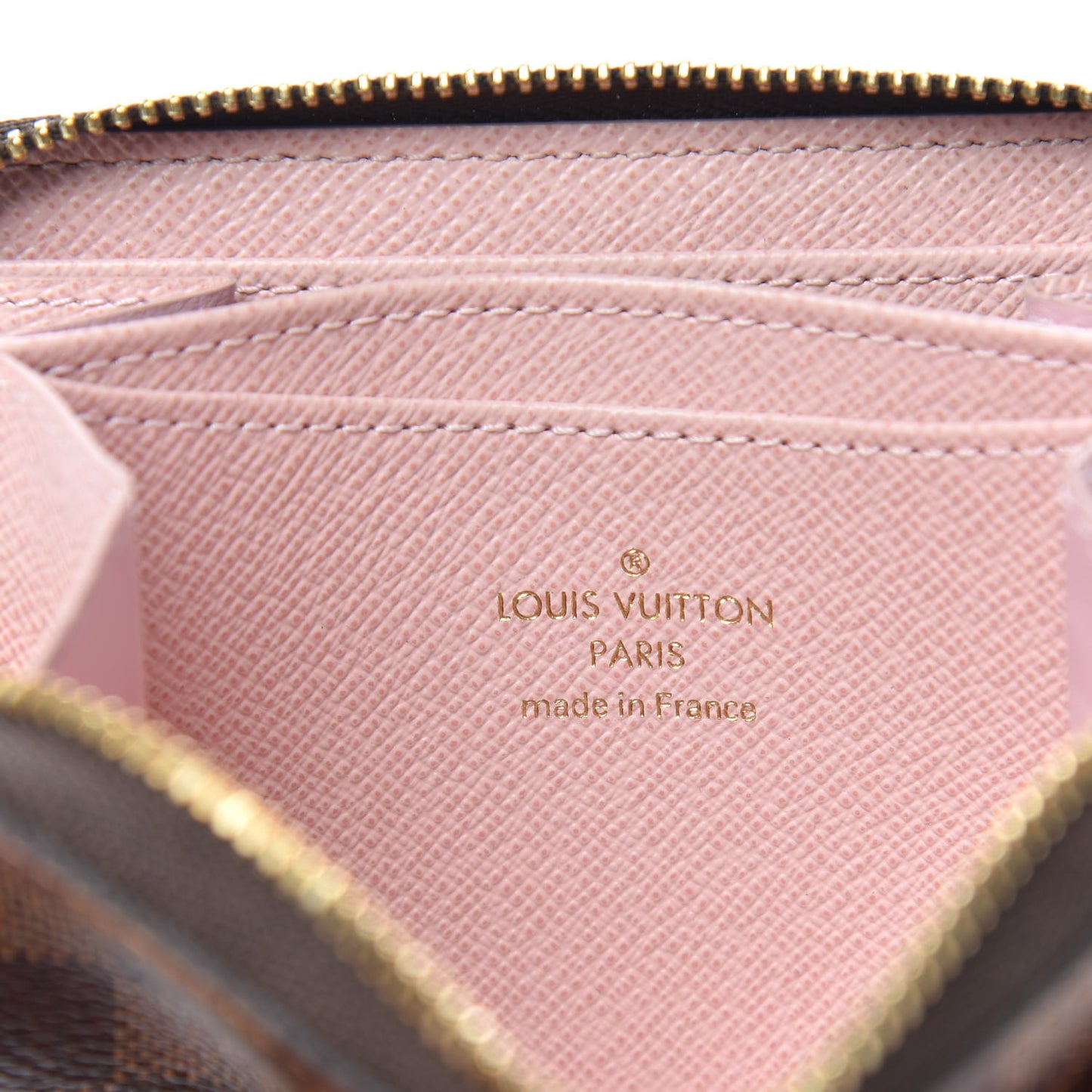 Damier Ebene Zippy Coin Purse Rose Ballerine