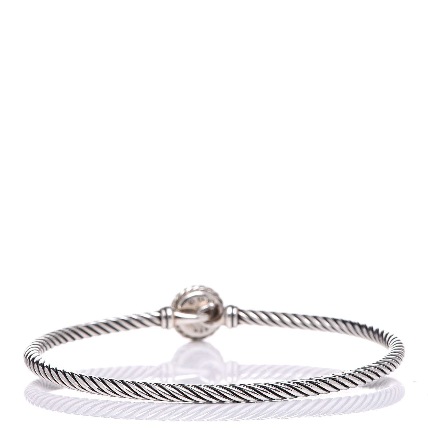 David Yurman Sterling Silver Black Orchid 3mm Chatelaine Bracelet 3 of 5