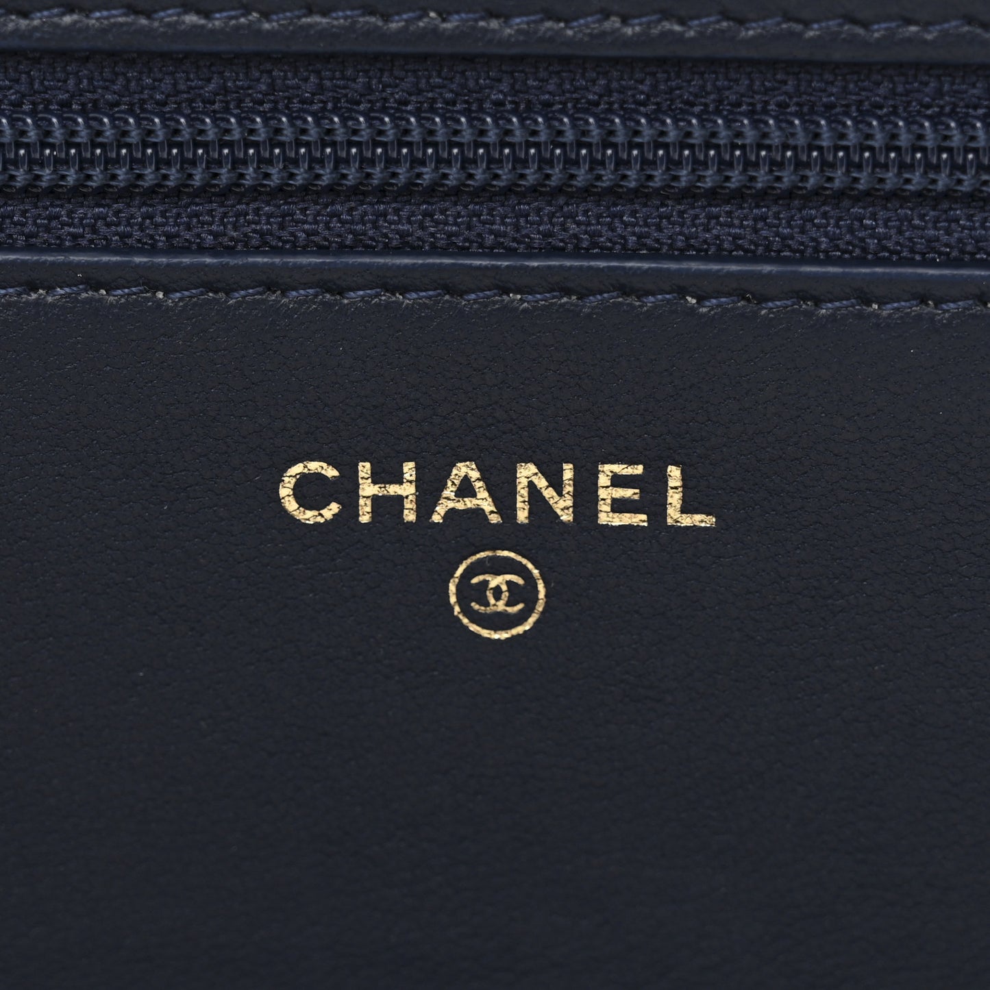 Braided Sheepskin Boy Wallet On Chain WOC Navy Black