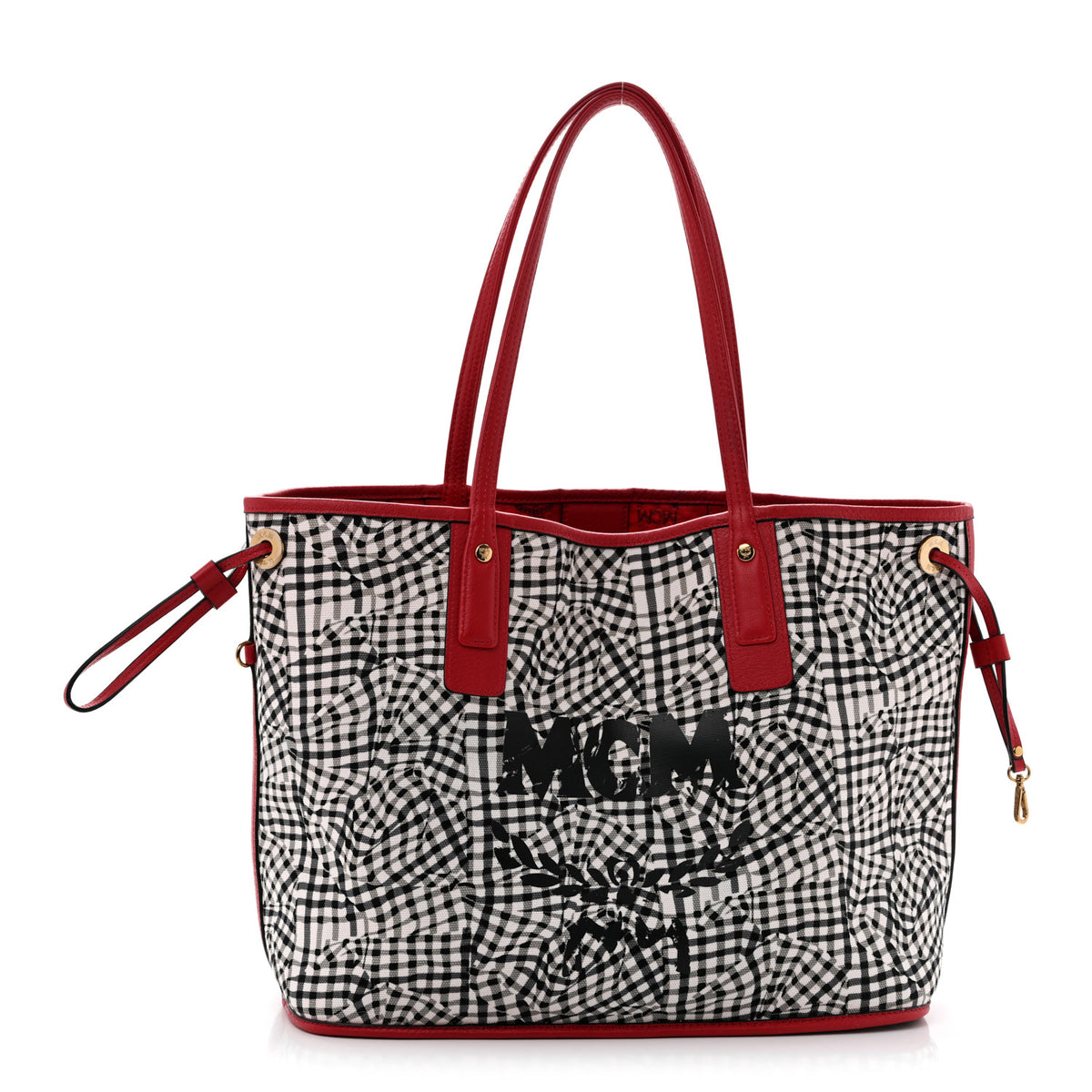 Visetos Medium Liz Reversible Shopper Tote Candy Red
