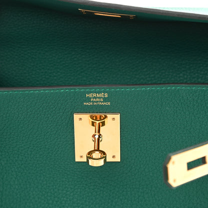 Hermes Togo Kelly Retourne 28 Malachite 6 of 11