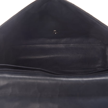 Chanel Patent Quilted Maxi Single Flap Navy Blue 5 of 10