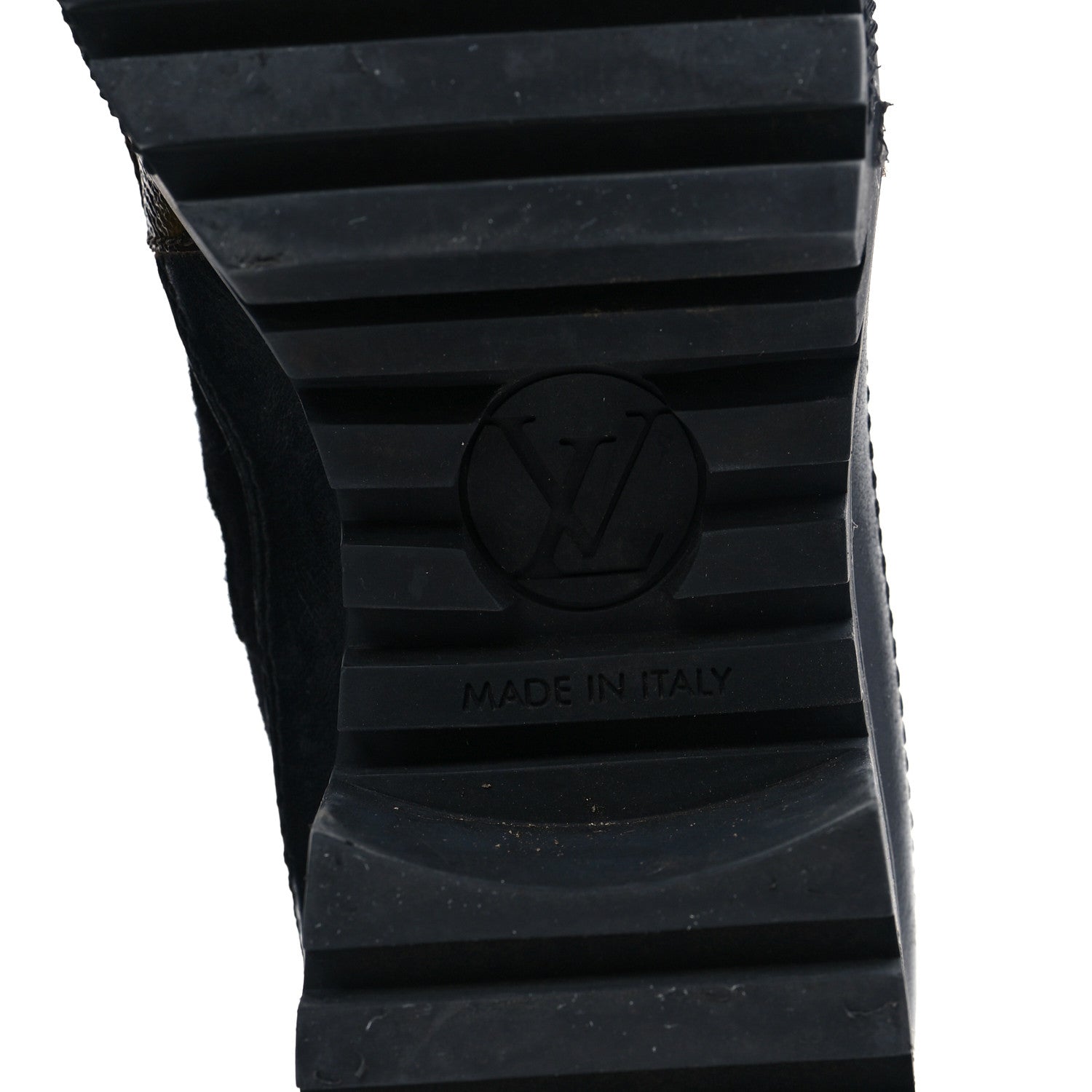 Louis Vuitton Suede Calfskin Monogram LV Black Heart Laureate Platform Desert Boots 36 Black 6 of 7