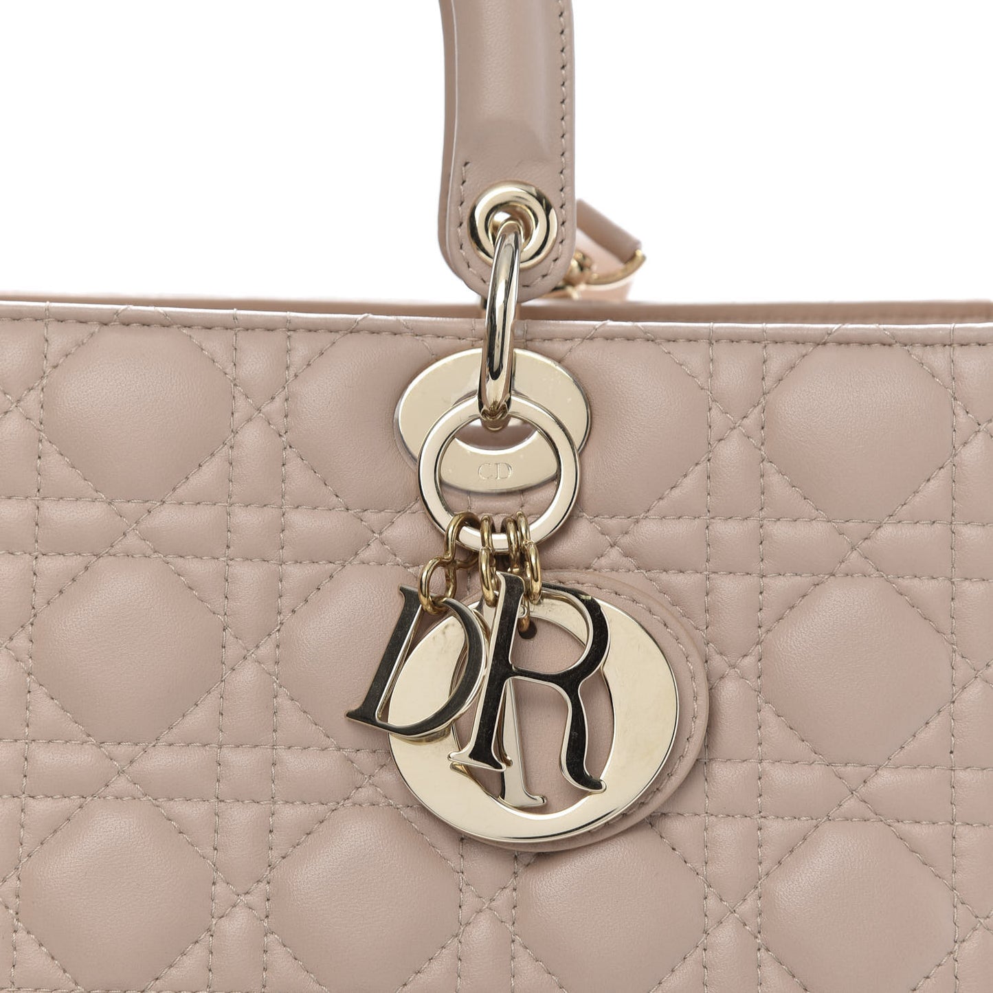 Lambskin Cannage Large Lady Dior Beige