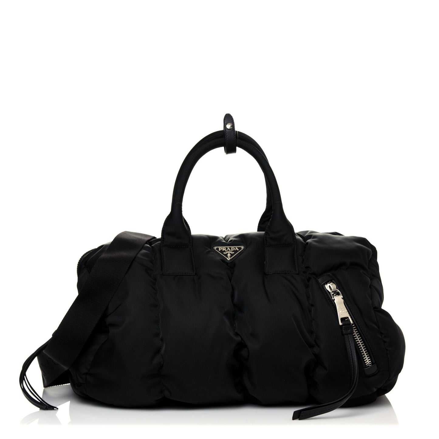 Tessuto Nylon Bomber Duffle Black