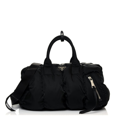 Prada Tessuto Nylon Bomber Duffle Black 1 of 10