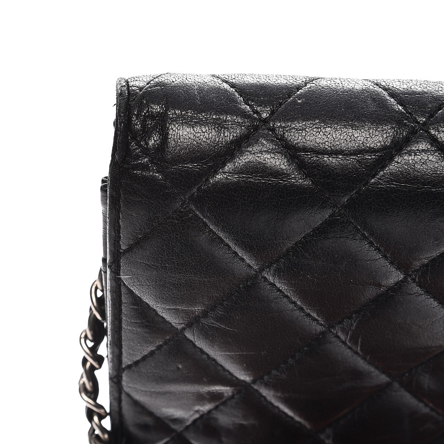 Chanel Lambskin Quilted Reissue Wallet On Chain WOC Black 11 of 13