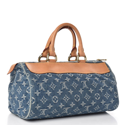 Louis Vuitton Monogram Denim Neo Speedy Blue 3 of 16