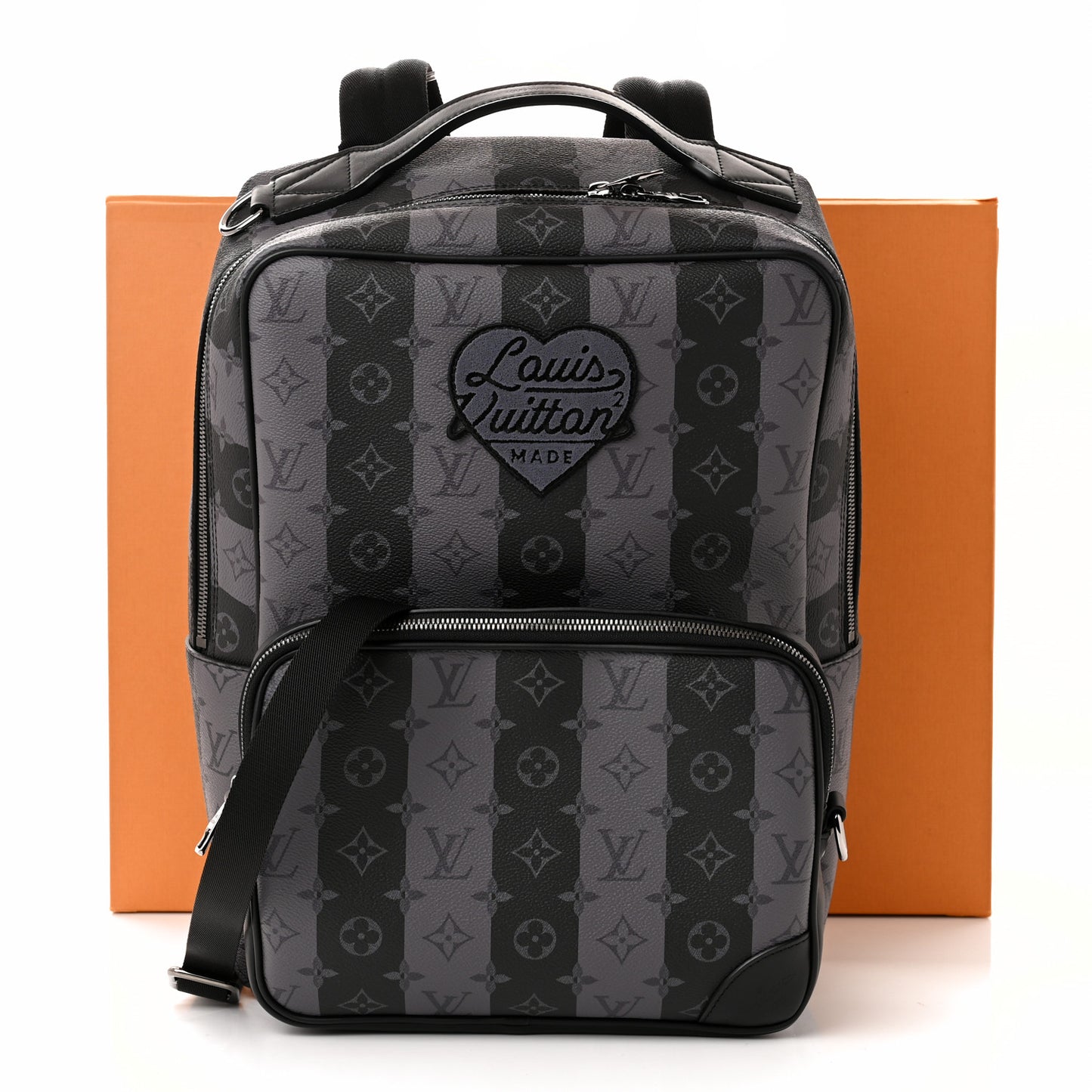 X NIGO Monogram Eclipse Stripes LV Heart Modular Utilitary Backpack