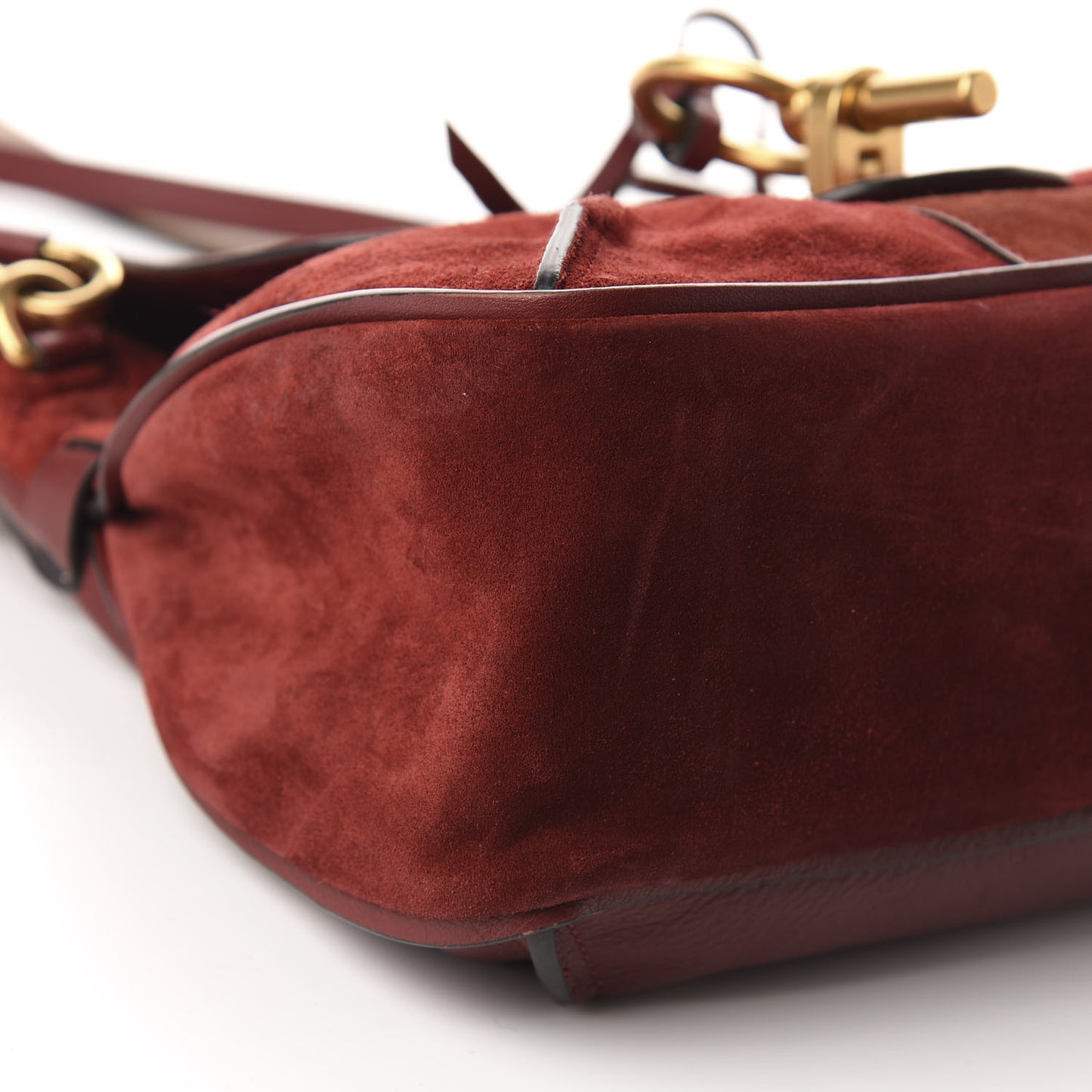 Suede Small Lexa Shoulder Bag Sienna Red
