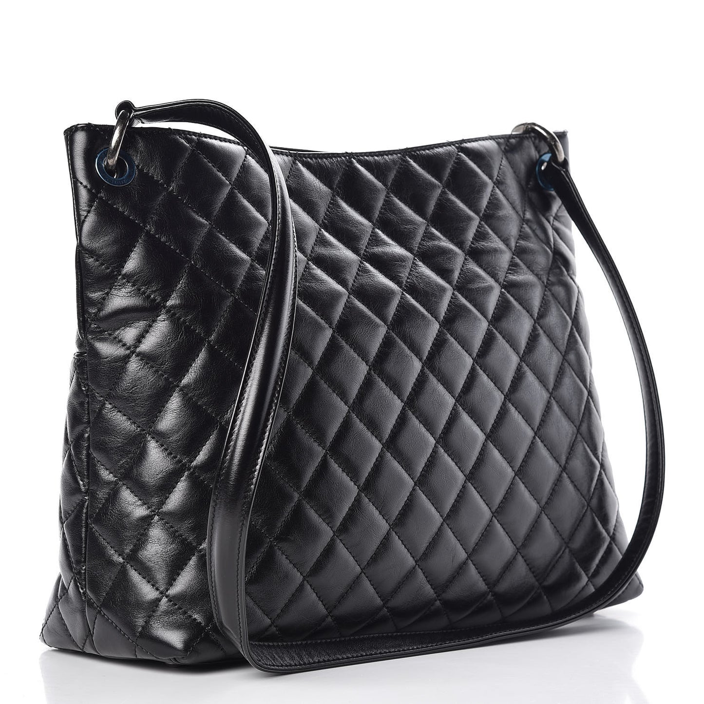 Aged Calfskin Quilted Mad About Quilting Hobo Black