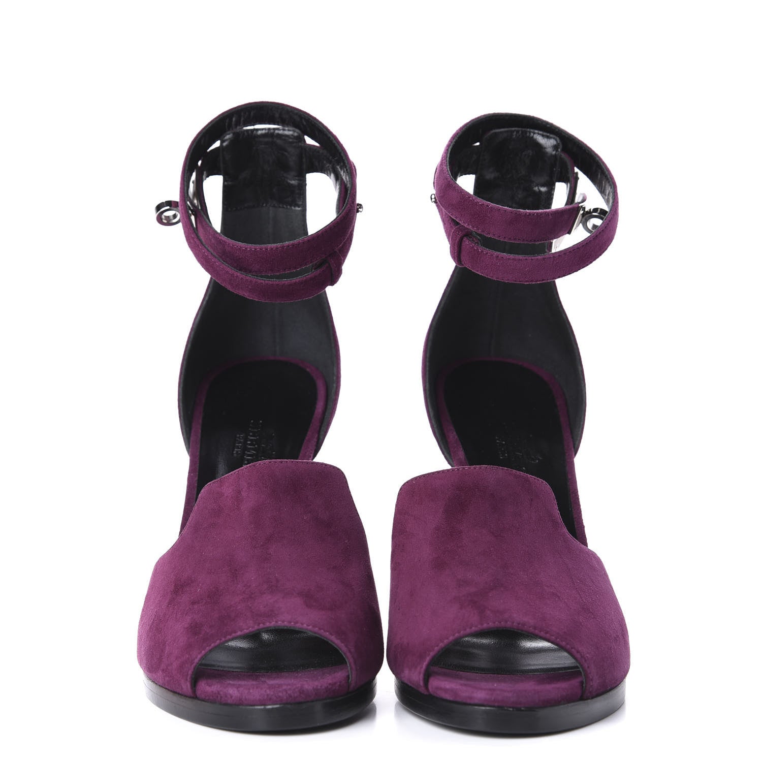 Hermes Suede Goatskin Nina Sandals 38 Lie De vin 2 of 10