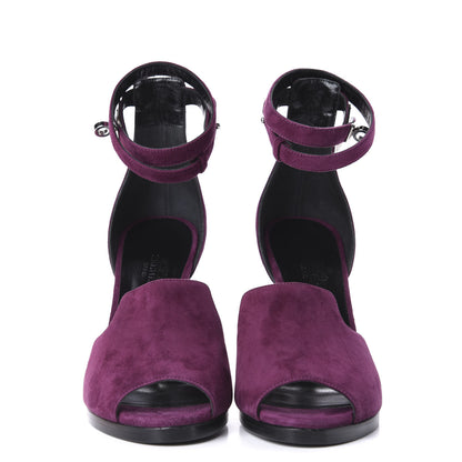 Hermes Suede Goatskin Nina Sandals 38 Lie De vin 2 of 10