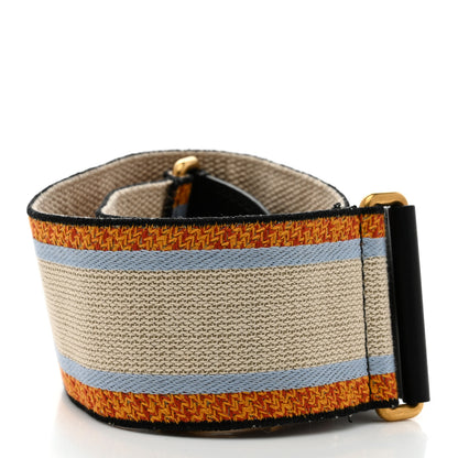 Christian Dior Canvas Embroidered Shoulder Strap Orange Multicolor 2 of 5