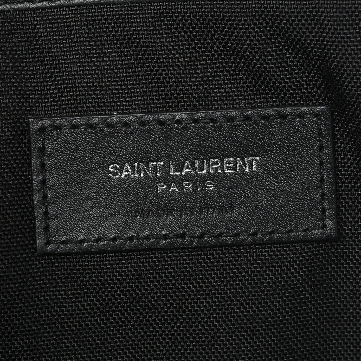 Saint Laurent Canvas Record Print City Backpack Black White 5 of 10
