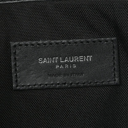 Saint Laurent Canvas Record Print City Backpack Black White 5 of 10