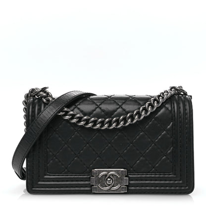 Chanel Lambskin Stitch Quilted Medium Boy Flap Black 1 of 11