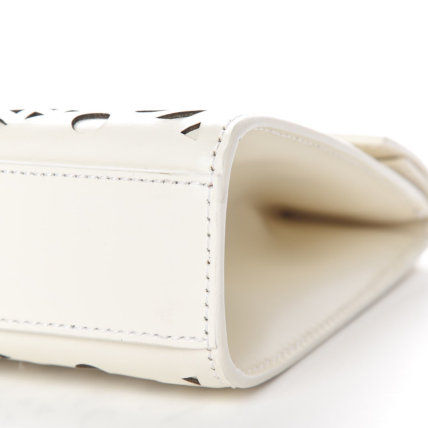 Alaia Calfskin Laser Cut Clutch White 11 of 11