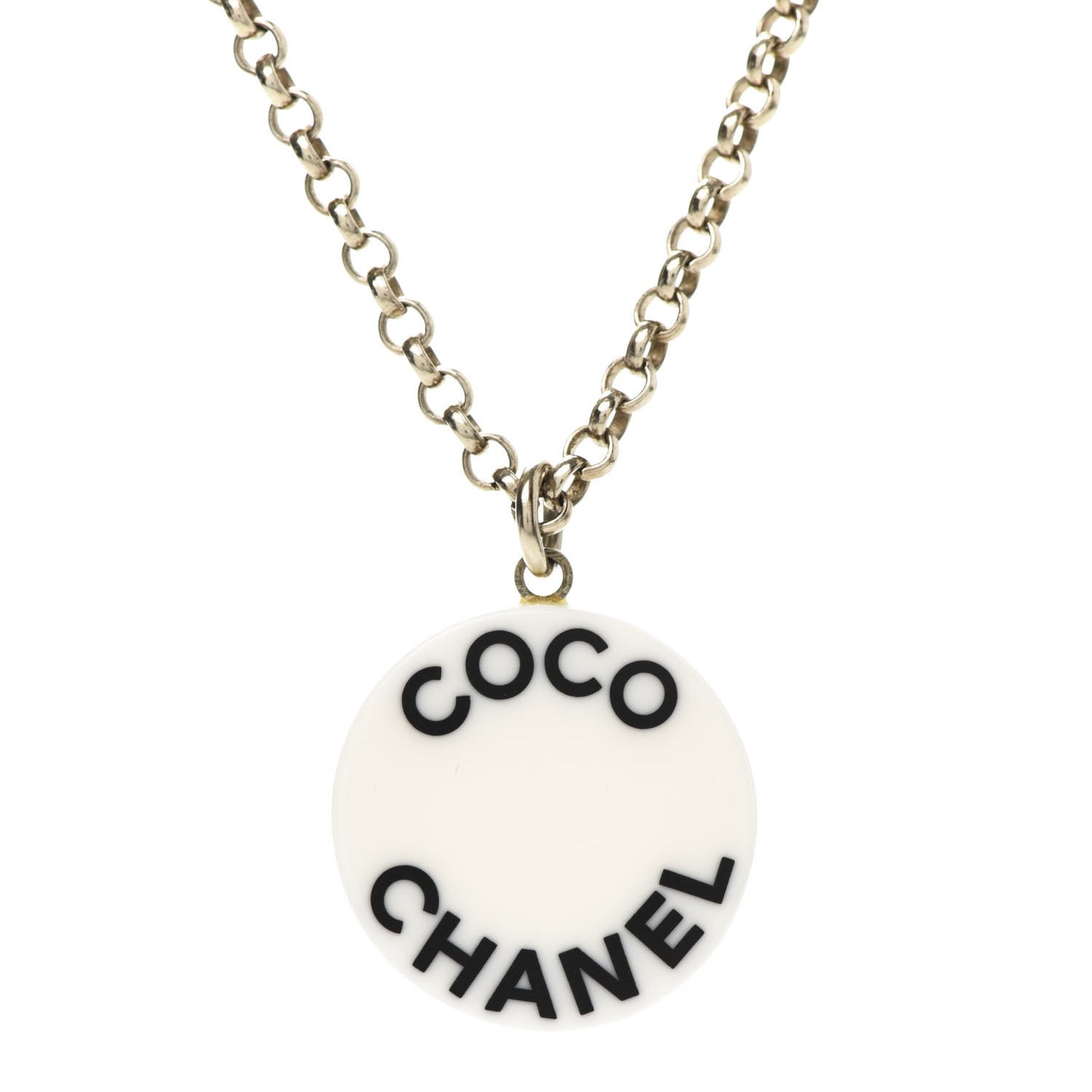 Resin Coco CC Necklace Gold