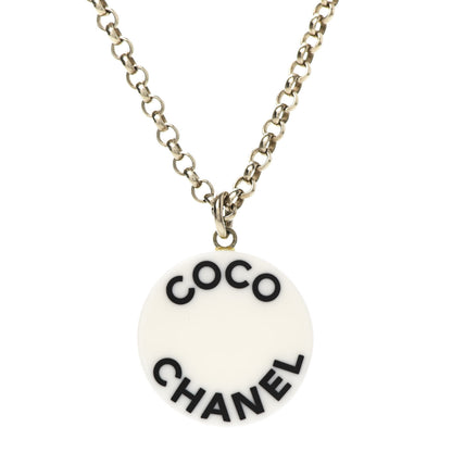 Chanel Resin Coco CC Necklace Gold 4 of 5