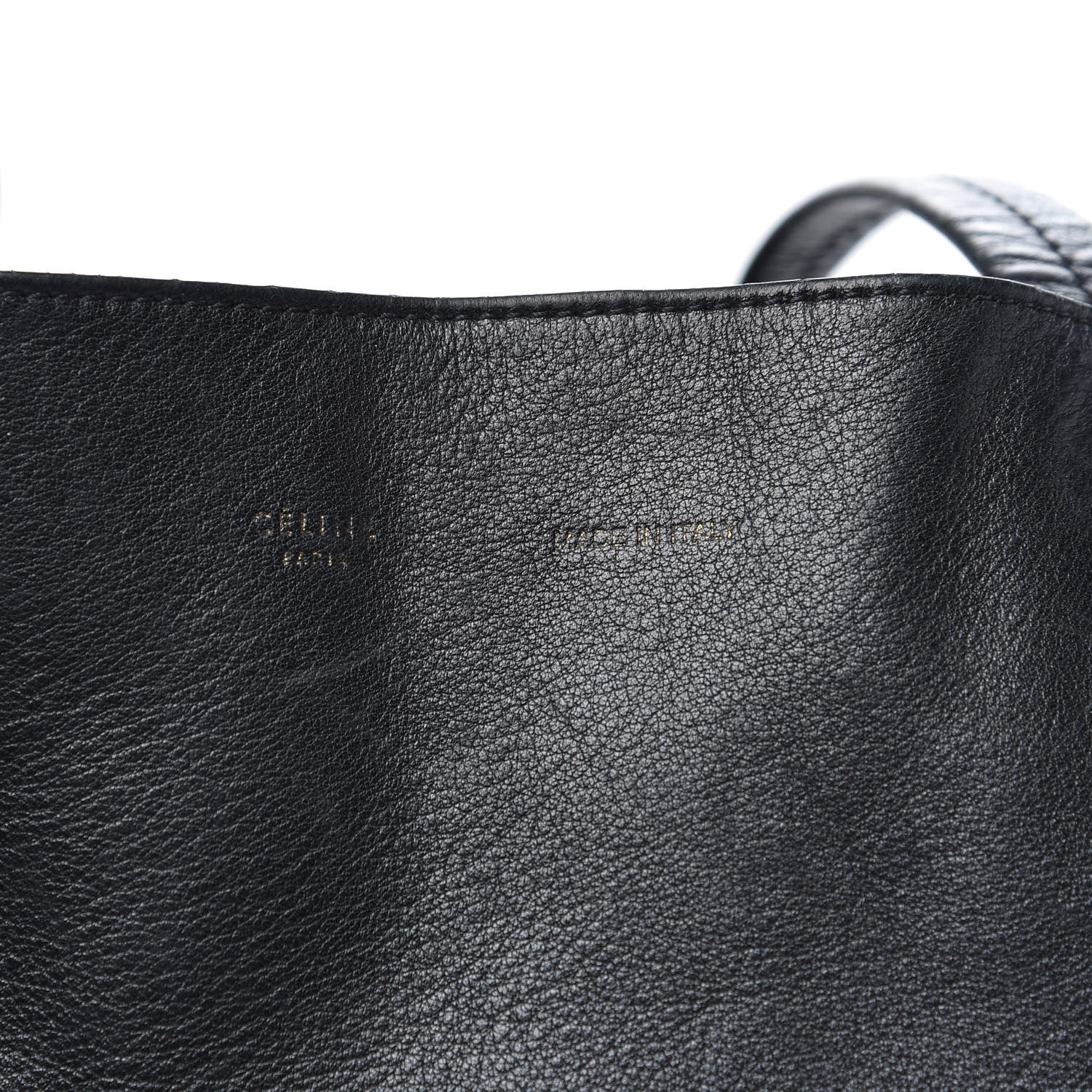 Celine Soft Grained Calfskin Small Belt Cabas Phantom Black 7 of 14