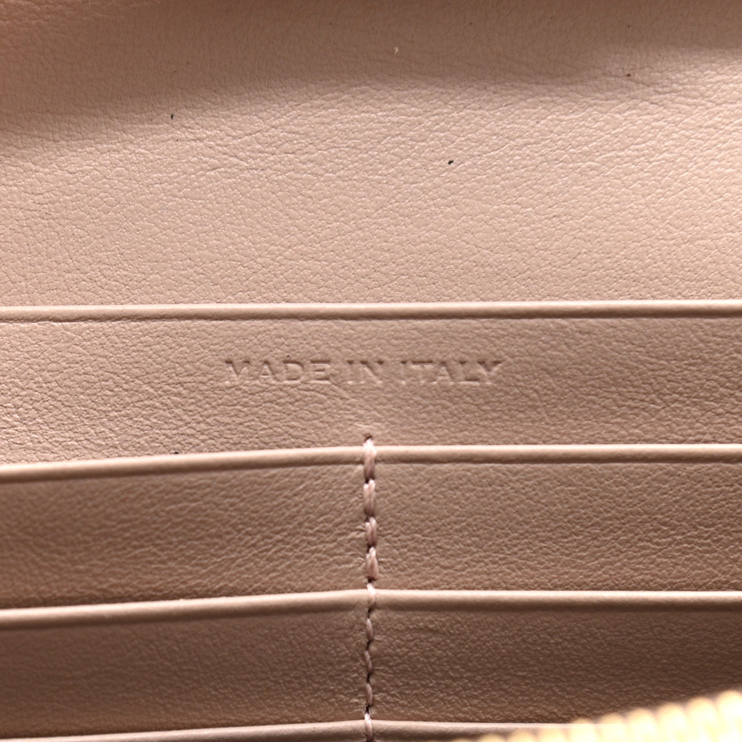 Calfskin Crocodile Embossed Monogram Chain Wallet Rose Antic