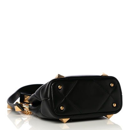 Valentino Garavani Nappa Mini Roman Stud The Handle Bag Black 4 of 9
