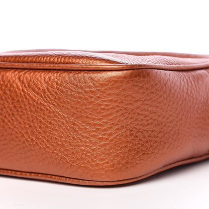 Gucci Metallic Pebbled Calfskin Small Soho Disco Bag Burnt Orange 9 of 10