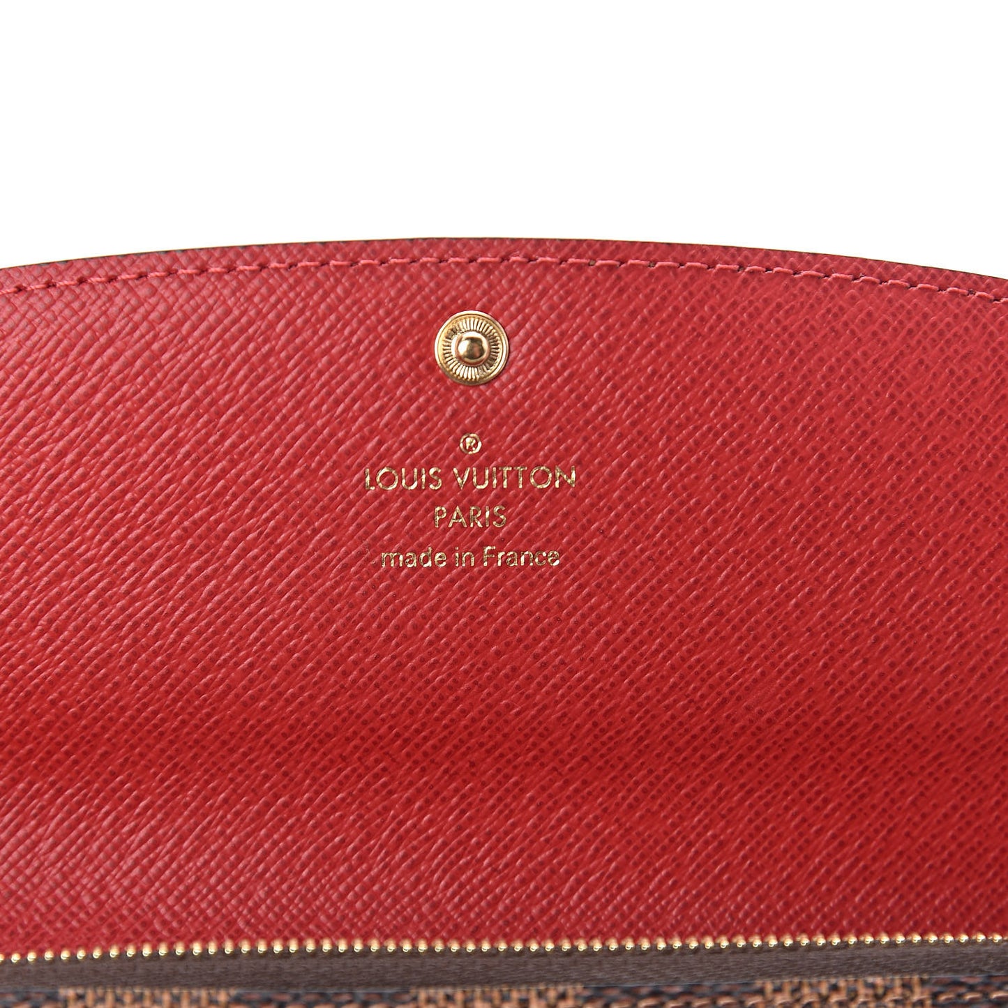 Damier Ebene Emilie Wallet Red