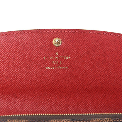 Louis Vuitton Damier Ebene Emilie Wallet Red 6 of 8