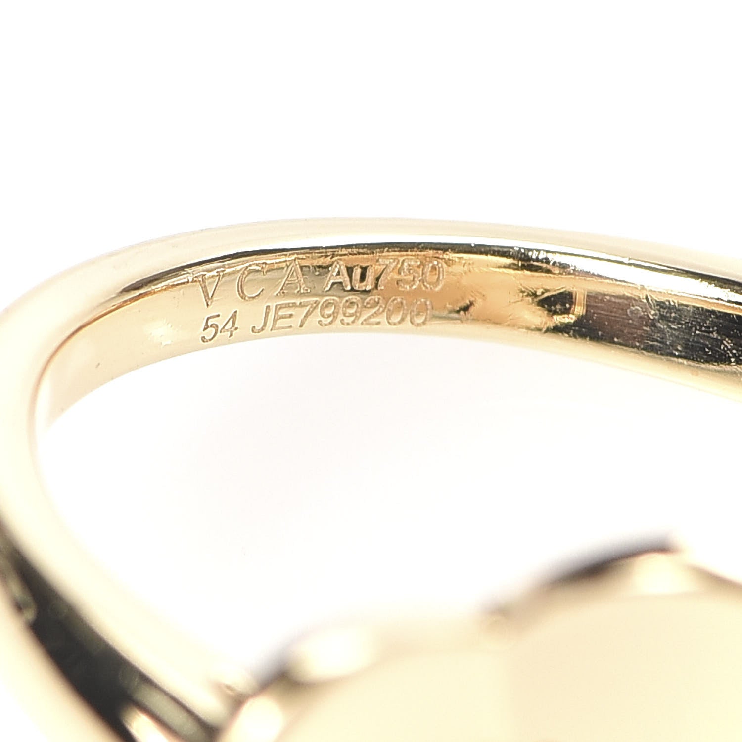 Van Cleef & Arpels 18K Yellow Gold Diamond Frivole Between The Finger Ring 54 6.75 5 of 6