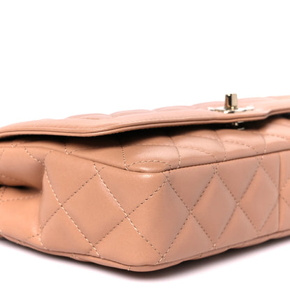 Chanel Crumpled Glazed Lambskin Quilted Small Flap Beige 10 of 12