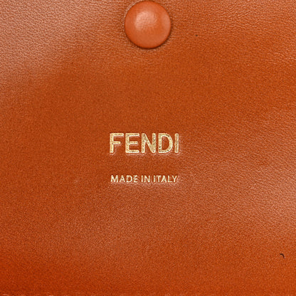 Fendi Canvas Cuoio Agata FF Ajour Embroidered Baguette Ciclamino Cuoio 6 of 13