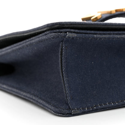 Christian Dior Denim Bead Embroidered J'Adior Chain Flap Bag Blue Multicolor 9 of 11