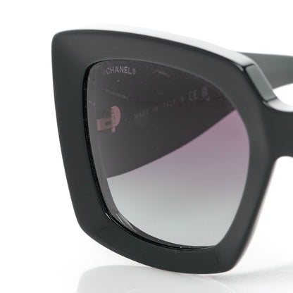Chanel Acetate Rectangle Sunglasses 5435 Black 7 of 8