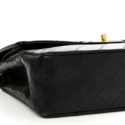 Chanel Lambskin Quilted Medium Double Flap Black 10 of 14