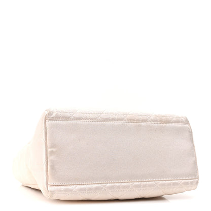 Christian Dior Metallic Nylon Cannage Medium Lady Dior White 4 of 9