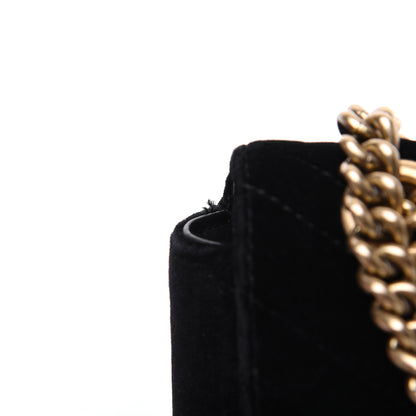 Gucci Velvet Matelasse Mini GG Marmont Shoulder Bag Black 17 of 18