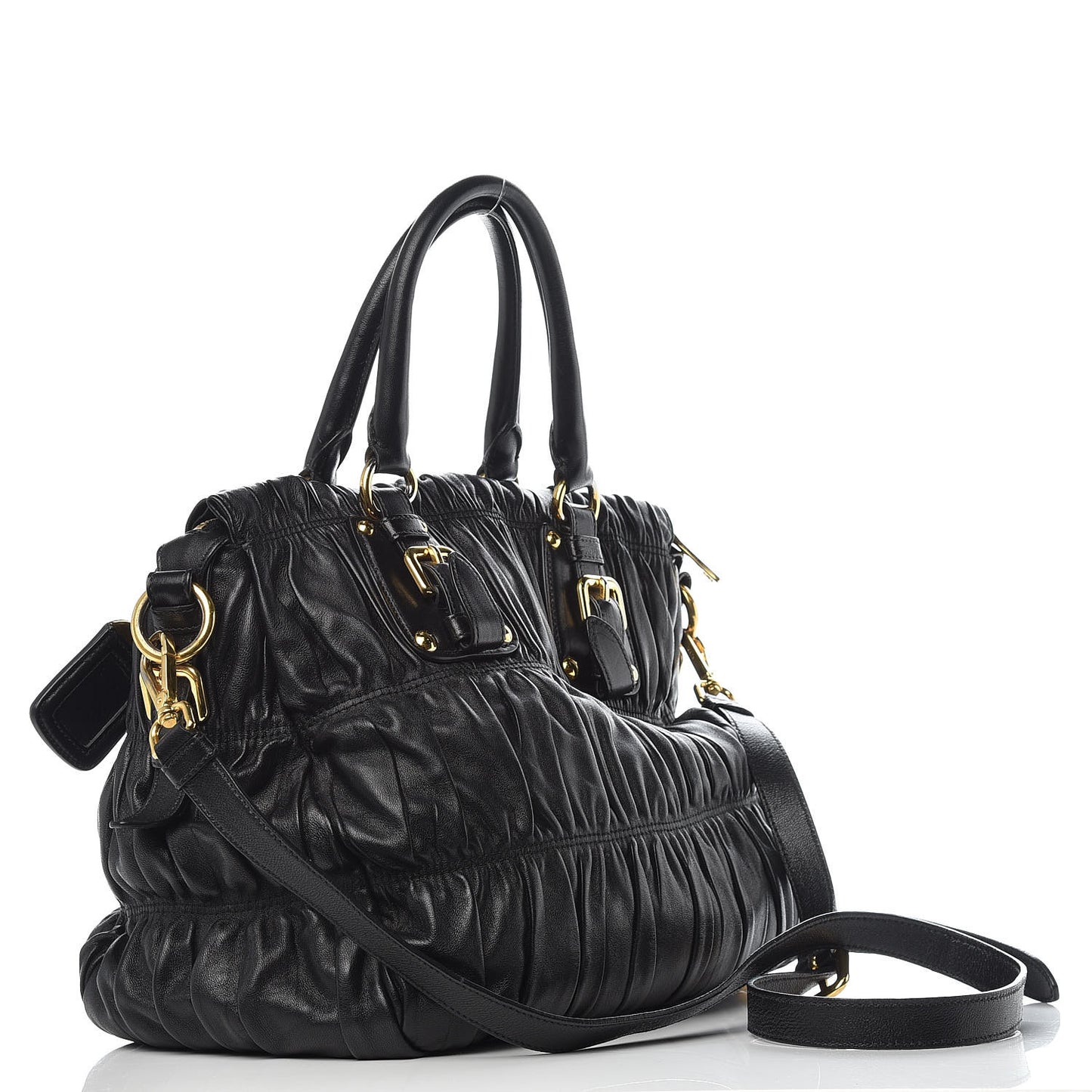 Nappa Gaufre Tote Black
