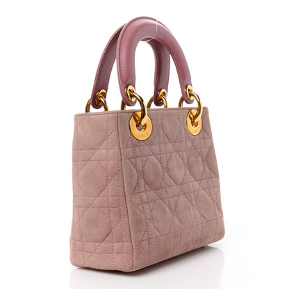 Christian Dior Suede Cannage Mini Lady Dior Pink 3 of 10