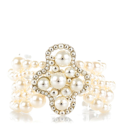 Chanel Pearl Multi Strand Bracelet Silver 1 of 4