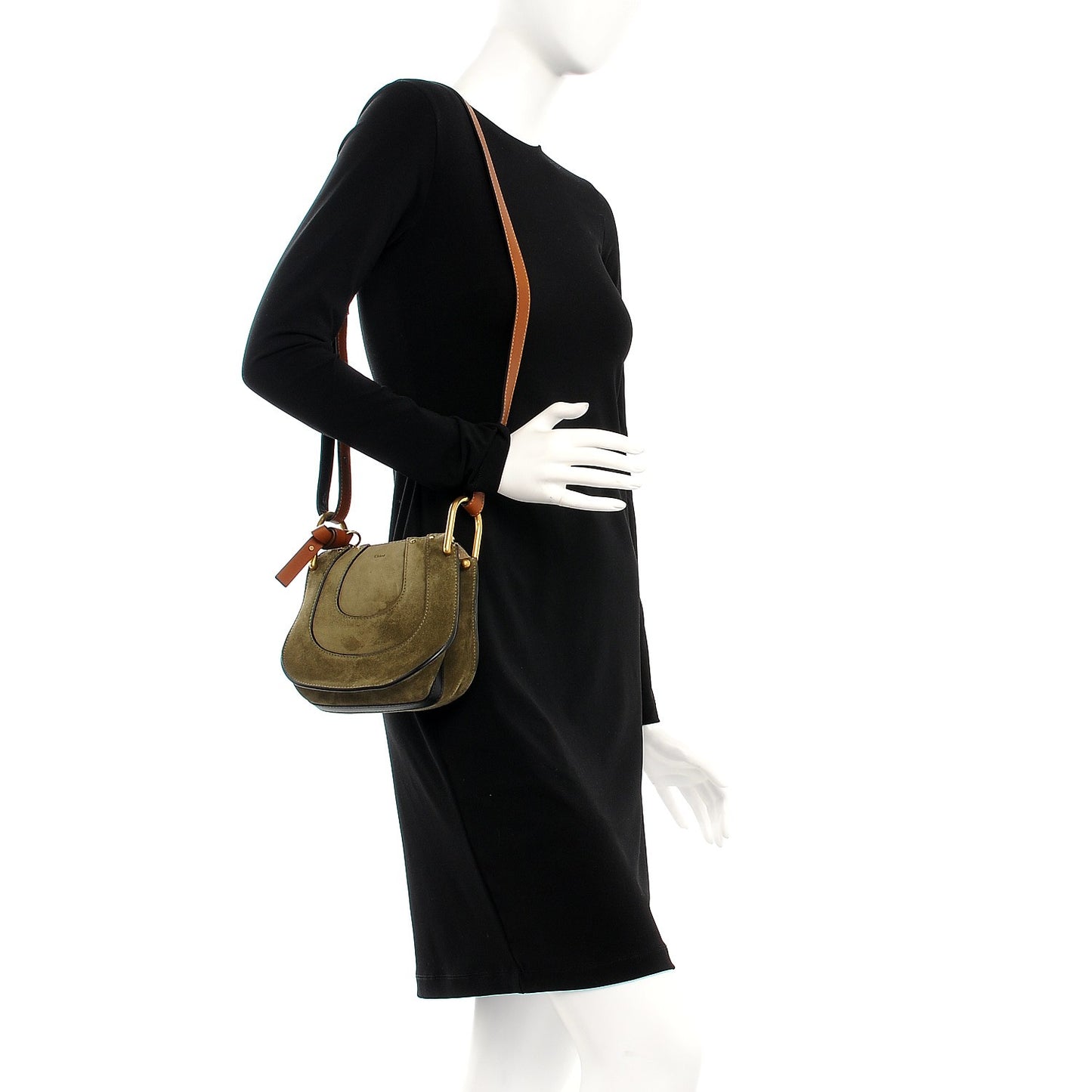 Suede Calfskin Nano Hayley Hobo Eucalyptus