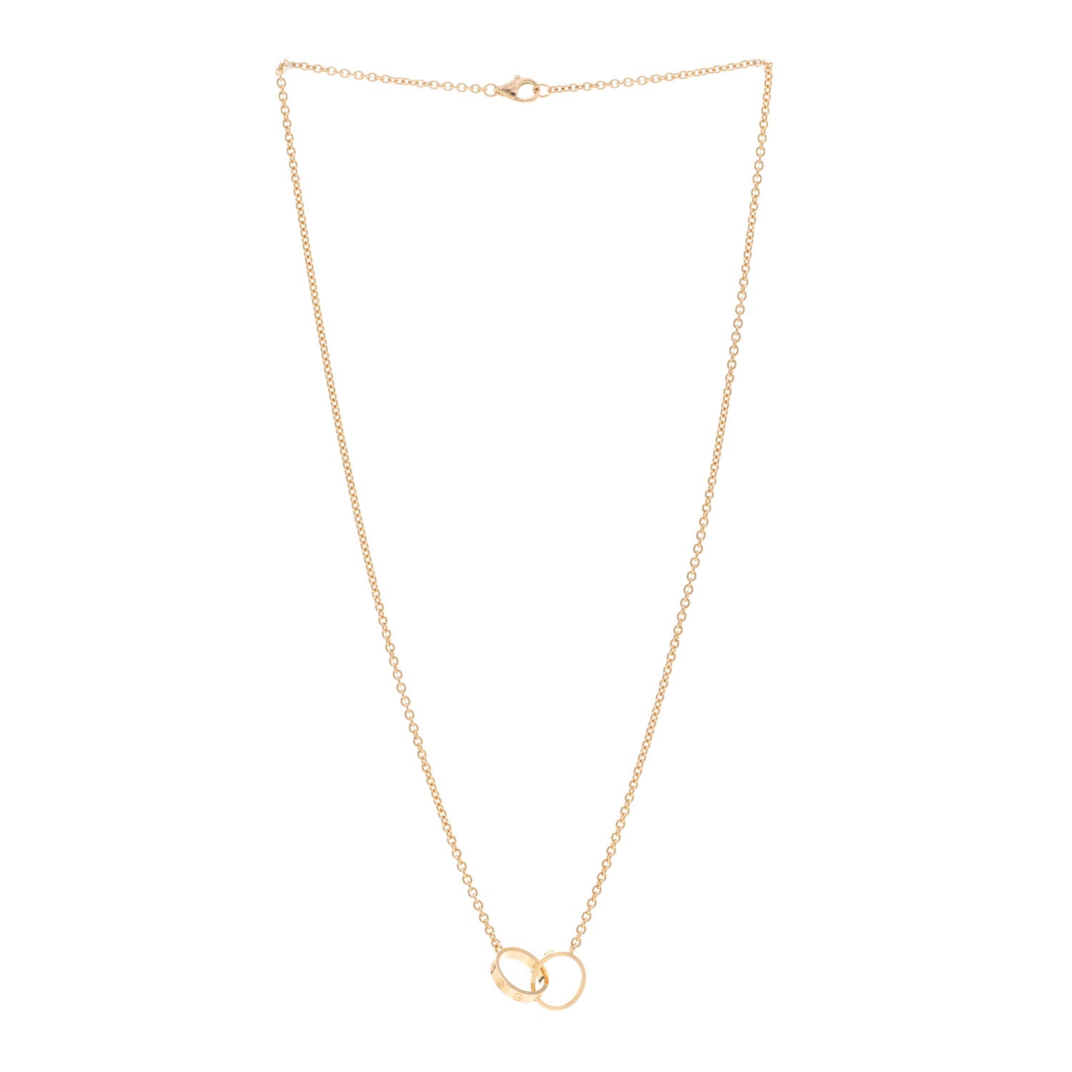 Cartier 18K Yellow Gold Interlocking LOVE Necklace 3 of 5