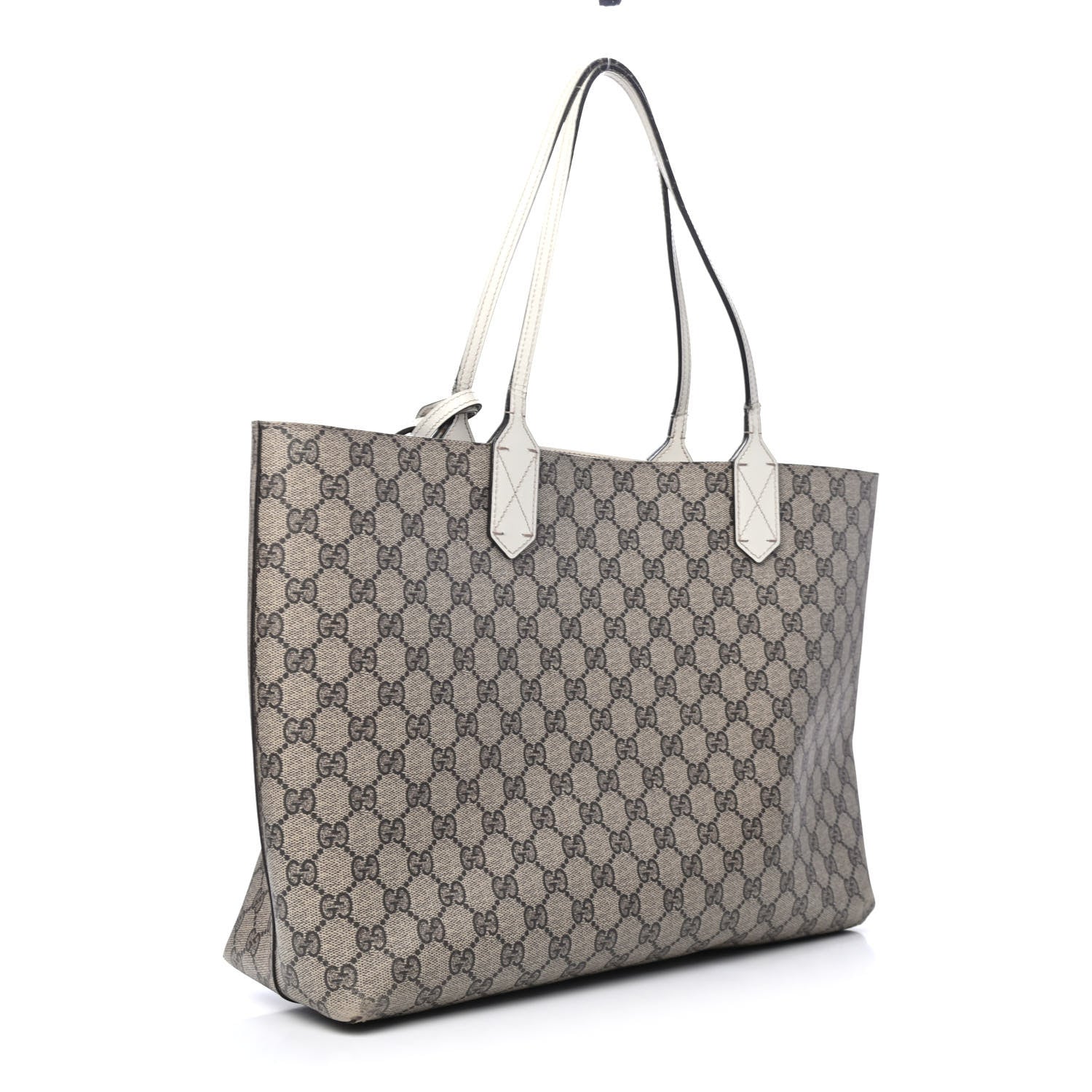 Gucci Calfskin GG Supreme Monogram Large Reversible Tote White 2 of 5
