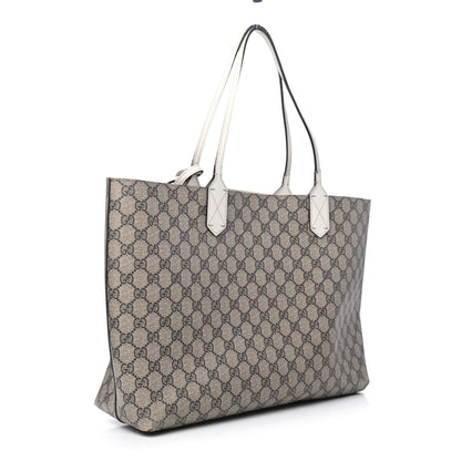 Gucci Calfskin GG Supreme Monogram Large Reversible Tote White 2 of 5