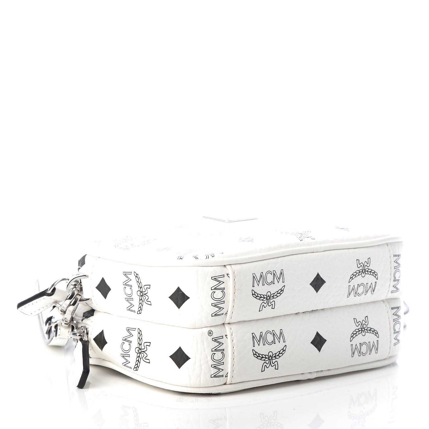 MCM Visetos Camera Crossbody Bag White 4 of 10