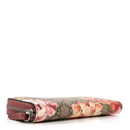 Gucci GG Supreme Monogram Blooms Zip Around Wallet Beige Multicolor Dry Rose 4 of 7