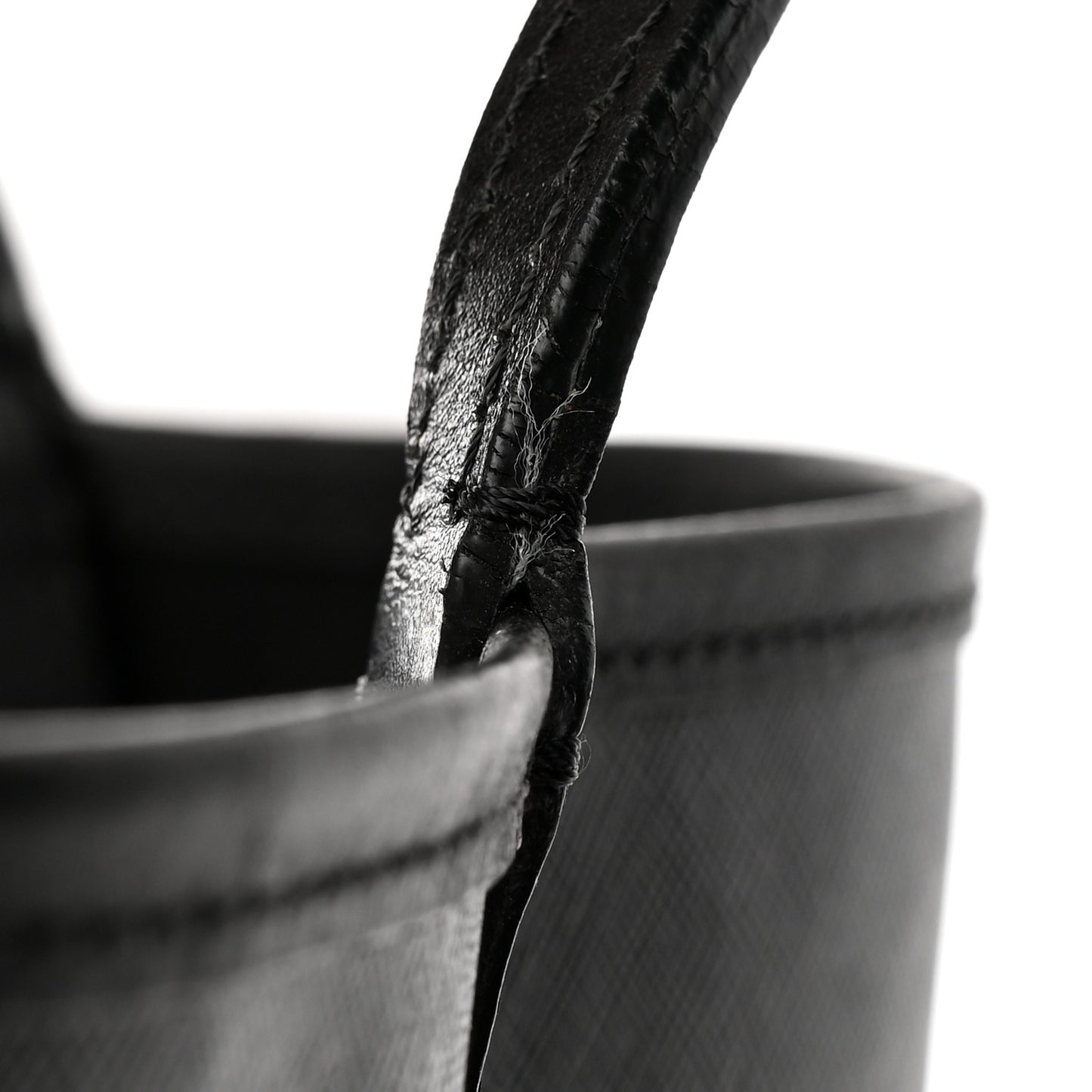 Textured Coated Canvas Rottweiler Print Large Antigona Tote Black