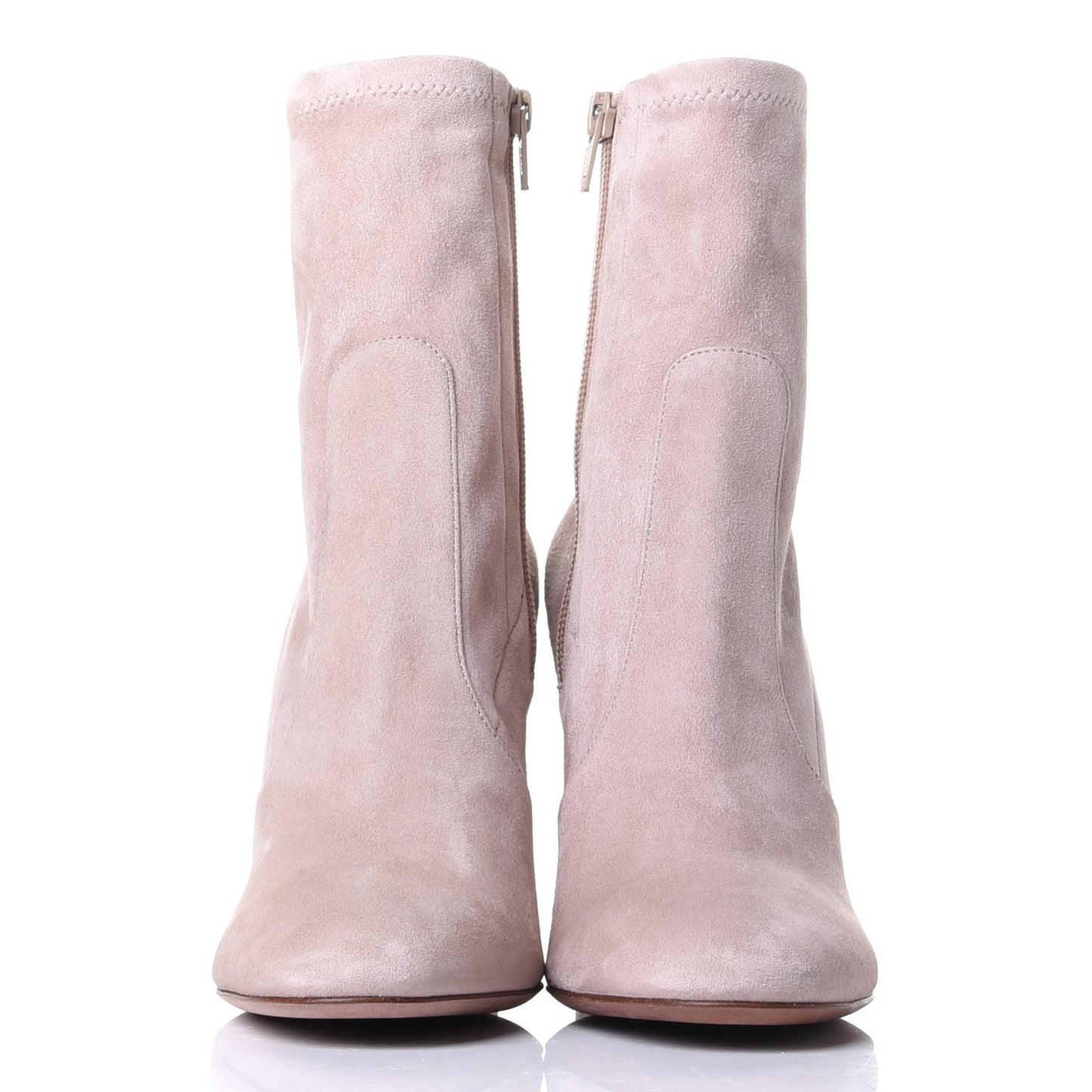 Suede Stretch 100mm Ankle Boots 36 Cipria