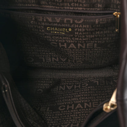 Chanel Caviar CC Stitched Tote Dark Brown 5 of 12